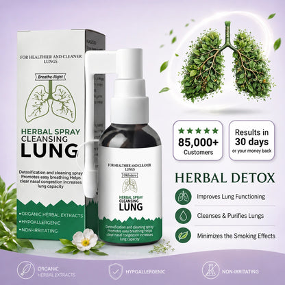 BREATHE-RIGHT ORGANIC HERBAL ORAL LUNG SPRAY: POWERFUL LUNG SUPPORT CLEANSE & REPAIR.